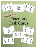 Fractions Task Cards Grades 3 to 5