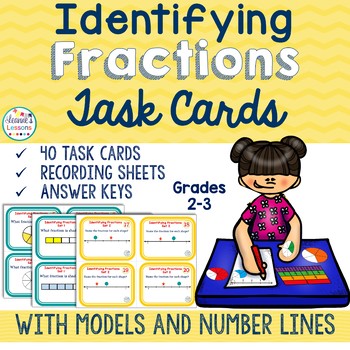 Preview of Fractions Task Cards: Identifying Fractions 