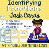 Fractions Task Cards: Identifying Fractions 