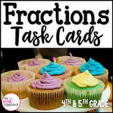 Fractions Word Problems Task Cards - Real World Contexts -