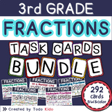 Fractions Task cards BUNDLE for 3rd Grade