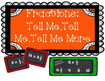 Preview of Fractions: Tell Me, Tell Me, Tell Me More - Estimating Fraction Multiplication