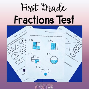 Preview of First Grade Fractions Test