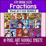 Fractions Pixel Art Unit BUNDLE | 5th Grade CCSS