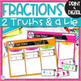 Fractions Error Analysis Activity |Two Truths and a Lie