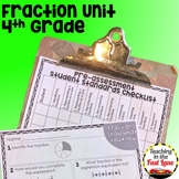 Fractions Unit with Lesson Plans - 4th Grade Fractions Act