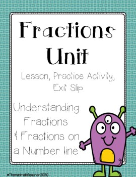 Preview of Fractions Unit|Lesson|Understanding Fractions|Fractions on a Number Line