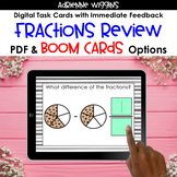 Fractions Unit Review BOOM Cards & PDF Task Cards Distance