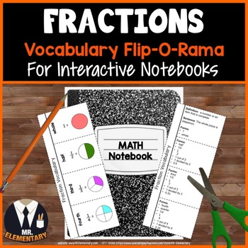Preview of Fractions Vocabulary Interactive Notebook