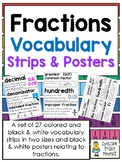 Fractions Vocabulary - Posters and Strips (two sizes)