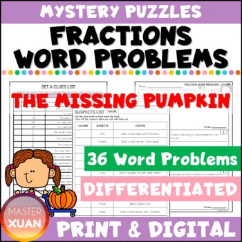 Preview of Fractions Word Problems Worksheets