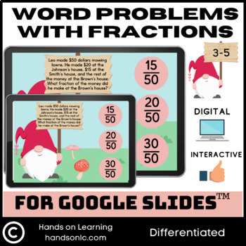 Preview of Fractions Word Problems for Google Slides