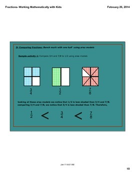 Preview of Fractions- Working Mathematically with Kids
