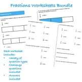 Fractions Worksheet Bundle