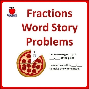 Preview of Fractions Word Problems Grade 3-5 Distance Learning
