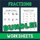 Fractions Worksheets BUNDLE - Counting & Coloring Activiti