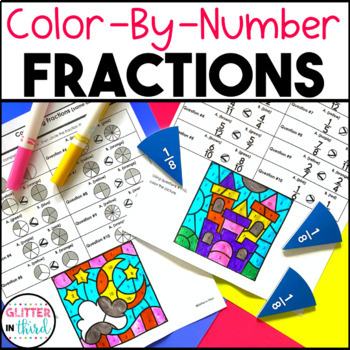 Preview of Fractions Color-By-Number Worksheets