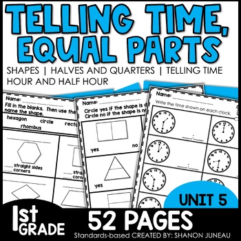 module 5 fractions worksheets shapes worksheet telling time 1st grade