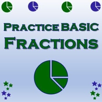 Preview of Fractions Worksheets for 2nd and 3rd Grade - Practice Halves / Thirds / Quarters