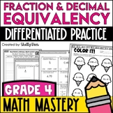 Fractions and Decimals Equivalency Worksheets
