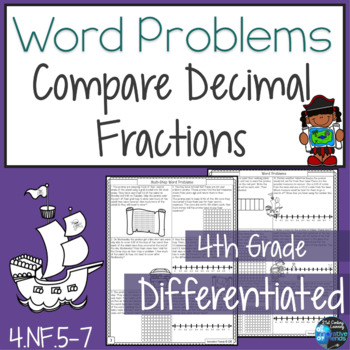 Preview of Fractions and Decimal Understanding Word Problems 4.NF.5  4.NF.6  4.NF.7