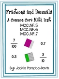 Fractions and Decimals (4th Grade Common Core)