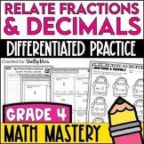 Converting Fractions and Decimals Worksheets