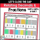 Fractions and Decimals 4th Grade Level Fraction Unit 4NF5 