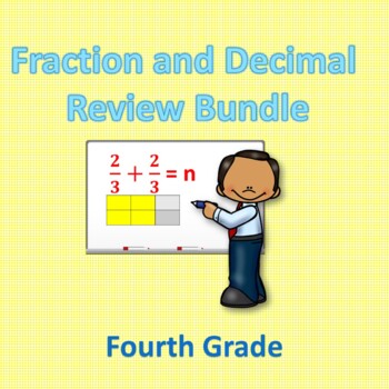 Preview of Fractions and Decimals Bundle for Fourth Grade