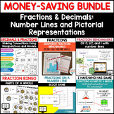 Fractions and Decimals Bundle with Number Lines & Pictoria