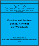 Fractions and Decimals - Games, Activities and Worksheets