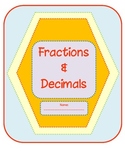 Fractions and Decimals Review {tenths and hundredths}