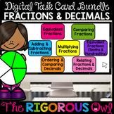 Fractions and Decimals Task Cards | Digital Google Forms |
