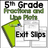 Fractions and Line Plots 5th Grade Math Exit Slips