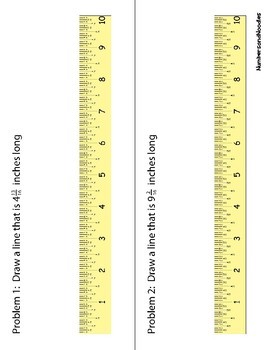 ruler with fractions