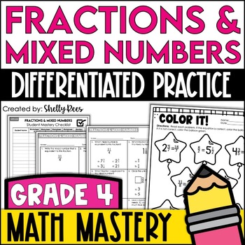 Preview of Converting Improper Fractions to Mixed Numbers Worksheets
