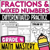Converting Improper Fractions to Mixed Numbers Worksheets