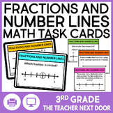 3rd Grade Fractions and Number Lines Task Cards - Fraction