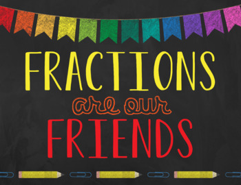Preview of Fractions are our Friends Poster