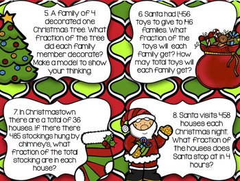 Fractions as Division Christmas Themed by Fancy in 5th | TpT