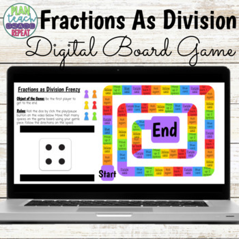 Preview of Fractions as Division Digital Board Game 5.NF.3