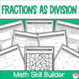Fractions as Division Problems - 5th Grade Worksheets with