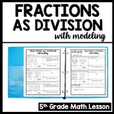 Fractions as Division Problems with Models, 5th Grade Frac