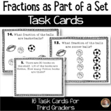 Fractions as Part of a Set Task Cards: Set of 16 for Grade 3