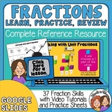 Fractions for 4th, 5th, 6th Grade  Google Slides, video le
