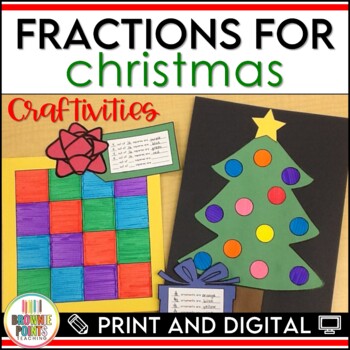 Preview of Fractions for Christmas - Christmas Math Craftivities