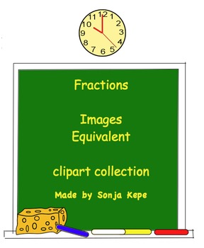 Preview of Fractions - images - equivalent - clipart collection