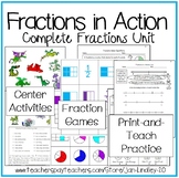 Fractions in Action Complete Fractions Unit 3rd Grade