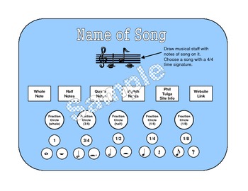 Preview of Fractions in Music Bulletin Board Set