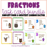 Fractions BUNDLE Simplest Form & Greatest Common Factor Ta